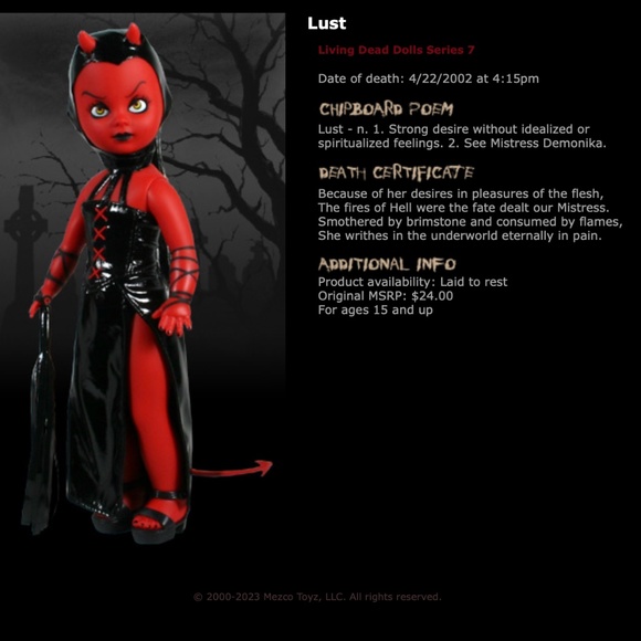 ORIGINAL Living Dead Dolls (Series Seven) - SEALED - Picture 13 of 14